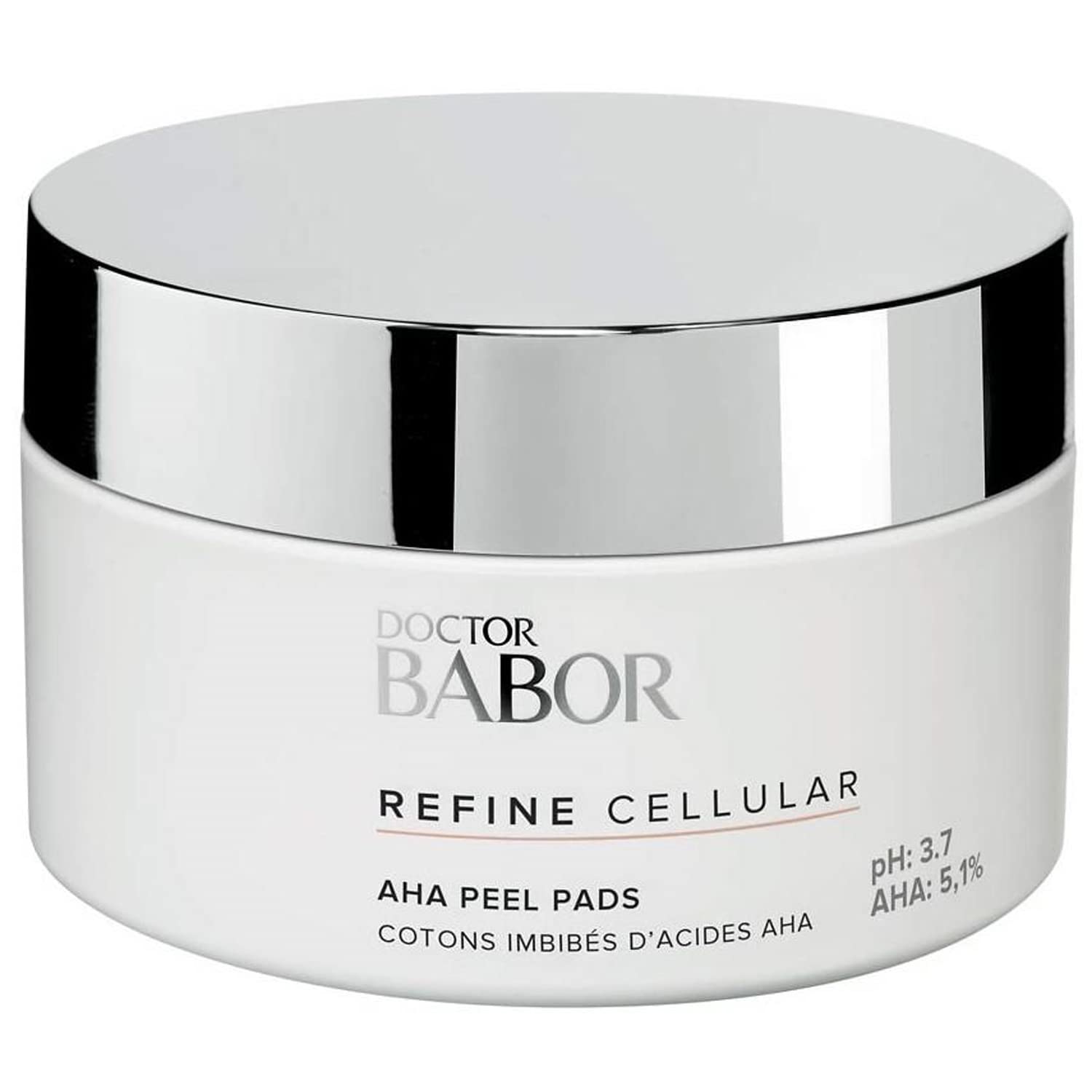 DOCTOR AHA Peeling Pads for Dull Skin with Large Pores, Fruit Acid Peeling, Without Alcohol, Vegan Formula, Smoother Skin, 60 Pieces