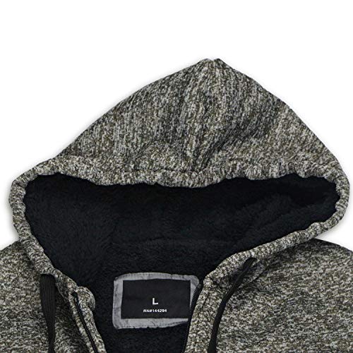 Image of Gary Com Heavyweight Sherpa Hoodies for Men, Thick Fleece Lined Full Zip Up Winter Warm Sweatshirts Work Jackets