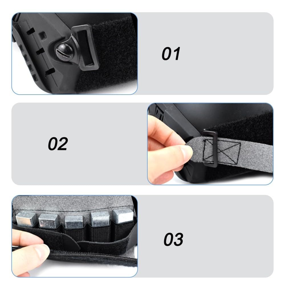 DONGKER Borsa per il peso di bilanciamento del casco, borsa tattica del contrappeso del sacchetto del contrappeso del casco per il casco tattico del