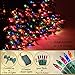 Holiday Essence Chasing Christmas Lights, 8 Function Controller 140 Multi Colored Mini Bulbs Green Wire Indoor String Lights, 31.2 Feet Long Holiday Decor
