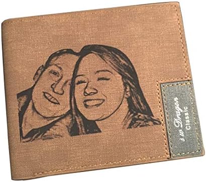 Customized Picture Wallets Personalized Photo Leather Wallet Purse Billfold for Men Boyfriend Birthday Gifts