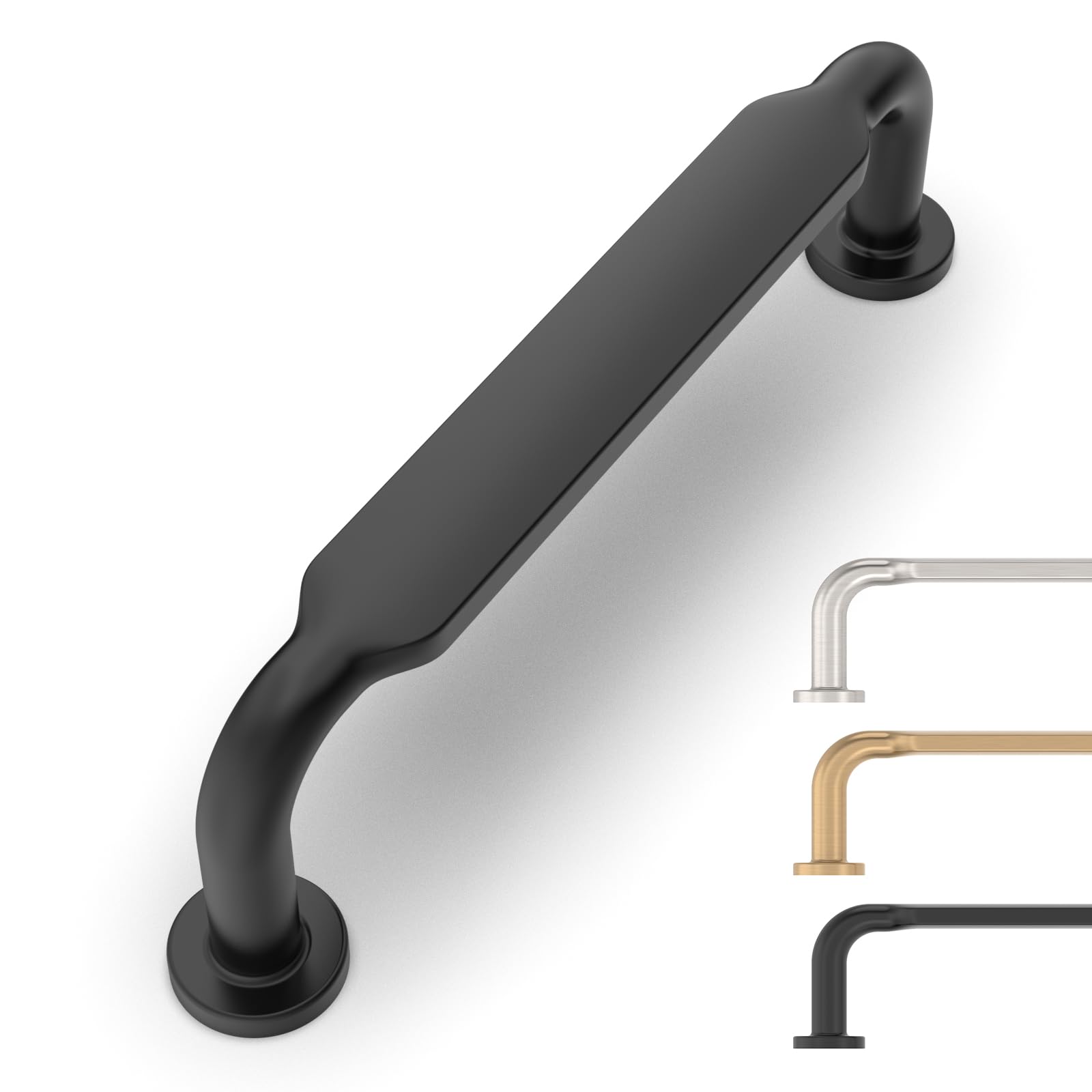 Poignées d'armoire noires mates 9.5cm pour sublimer votre cuisine