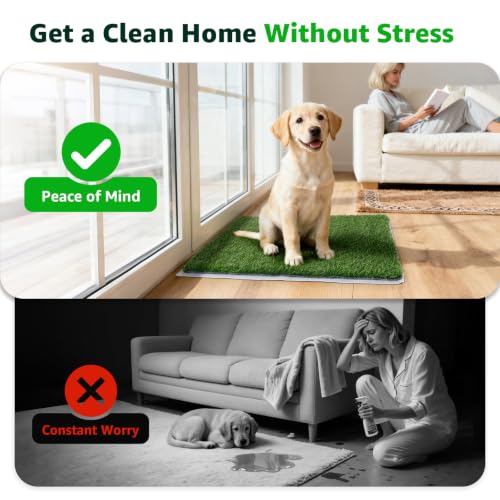 Image of Artificial Dog Grass Pee Pads 51.2 inchx26 inch 1 Pack, Fake Grass Potty Training