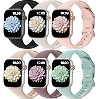 CeMiKa 6 Stück Sport Armband Kompatibel mit Apple Watch Armband 40mm 41mm 38mm 42mm (Series 11 10) - Silikon Sport Ersatzbänder für iWatch SE SE3 Series 11 10 9 8 7 6 5 4 3, Damen Herren