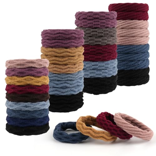 100 Pack Hair Bobbles Elastic Hair Bands 4 Styles