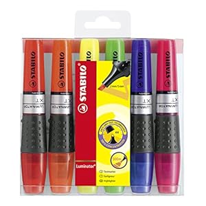 STABILO 71/6 Tekstmarkeerstift – LUMINATOR – 6 stuks- met 6 verschillende kleuren