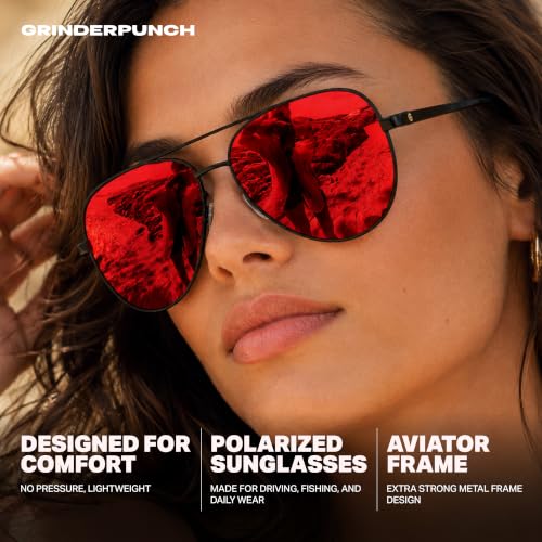 Image of grinderPUNCH XL XXL Aviator Sunglasses Men Big Head Oversized Polarized