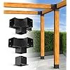 Pergola Brackets 6×6 for 6 Leg Advanced with Beam 3 Way Brackets 4PCS 4 Way Brackets 2PCS 6×6 Post Base 6PCS Outdoor Garden Big 6×6 Pergola Patio Frame Kit