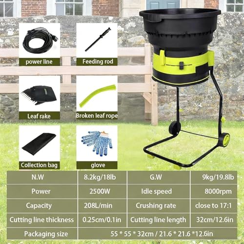 Trituradora de hojas para limpieza de jardin y herramienta de compostaje 5