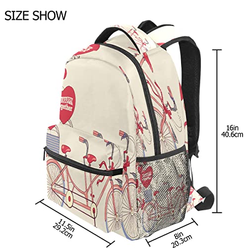 Girls Backpack For Teen Kid Lightweight Travel School Bag Antique Tandem Bike Casual Daypack Laptop Backpacks For Men Women #TOP4