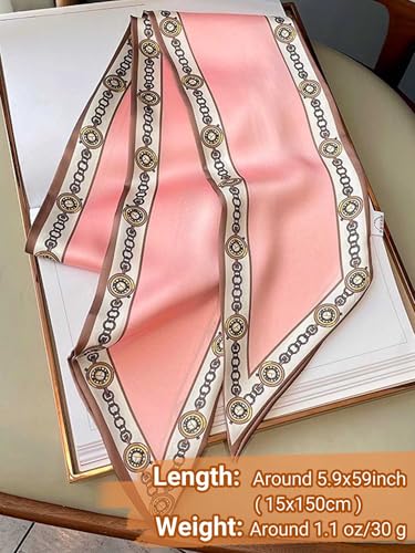 Dailyacc Silky Head Scarf For Women Lightweight Neck Tie Hair Fashion Scarves3