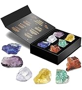 Wyspell Aries Crystal Set - 6 Raw Aries Crystals and Healing Stones - Zodiac Gifts for Women - Ar...