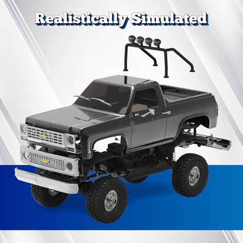 FMS 1/10 RC Crawler FCX10 Chevy K5 Blazer Officially Licensed Car Model RC Pickup Truck Hobby RC Offroad Rock Truck DIG/4WD/FWD 11CH 2.4GHz Remote Control Car for Adults Included RS (Orange)