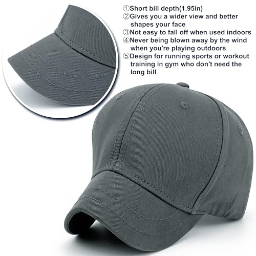 Gorra de béisbol con visera corta y diseño estructurado miniatura 3