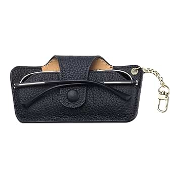 ZZHAOYI Genuine Leather Glasses Case Portable Slim
