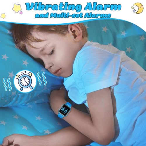 Image of LAVAREDO Kids Digital Watches for Boys Girls,Waterproof Sport Watch with Pedometer Stopwatch Vibration Alarm for Ages 5-13,No App Fitness Tracker Watch for Kids Teens Birthday Gifts