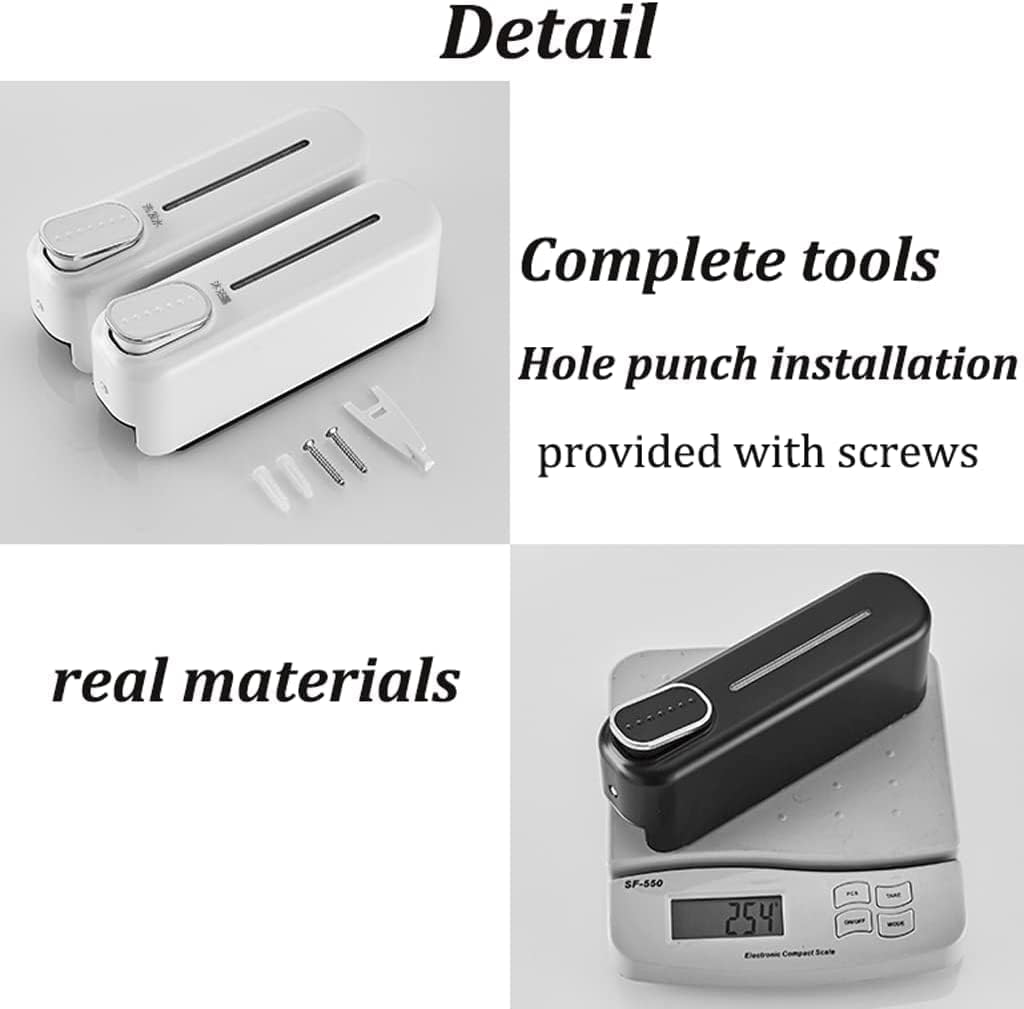 Shower Shampoo Dispenser Refillable Liquid Soap Dispensers Manual Soap Pump Wall-Mounted Hand Soap Bottle for Bathroom