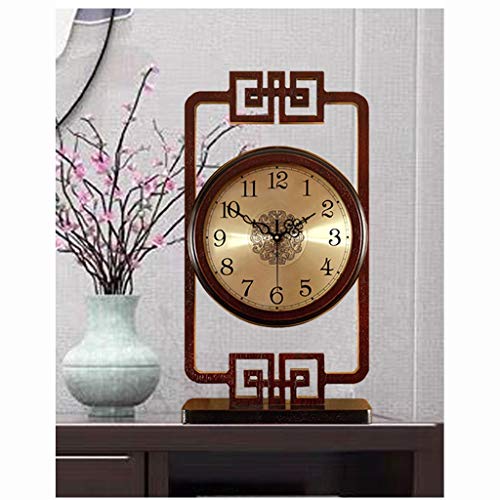 Reloj de sala de estar estilo oriental clásico con acabados artísticos 5