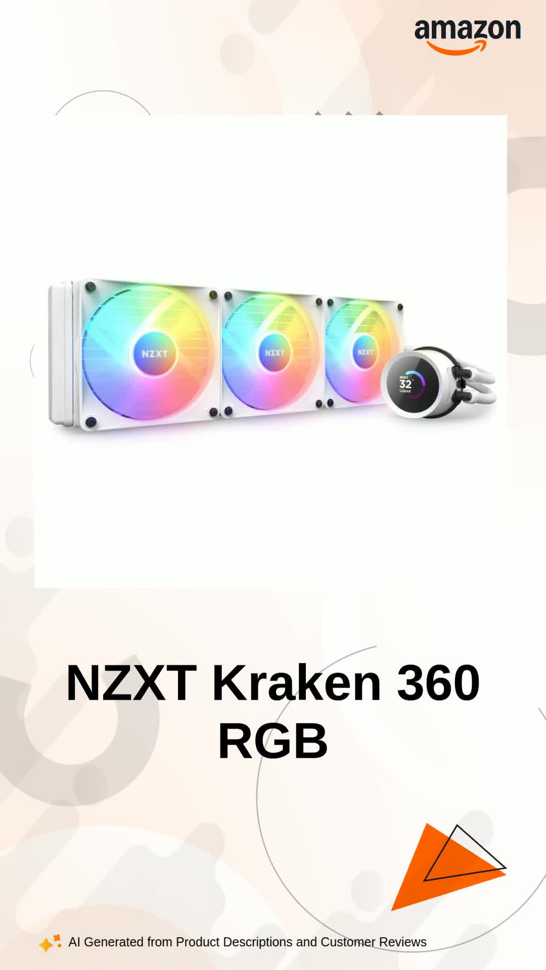NZXT Kraken 360 RGB 360mm CPU Liquid Cooler/AIO with with LCD