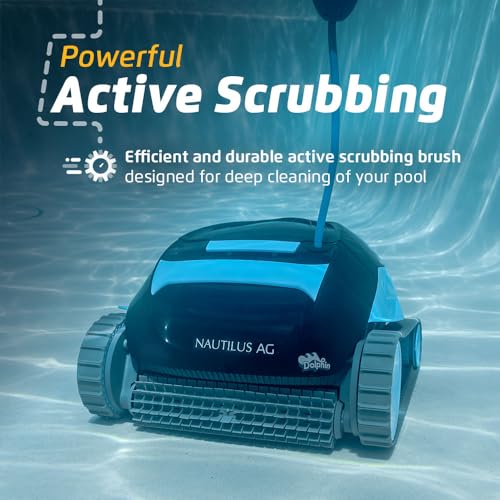 Image of Dolphin (2026 Model) Nautilus AG Automatic Robotic Pool Vacuum Cleaner, Active Scrubber Brush, Top Load Filters Access, Ideal for Above-Ground Pools up to 33 FT in Length