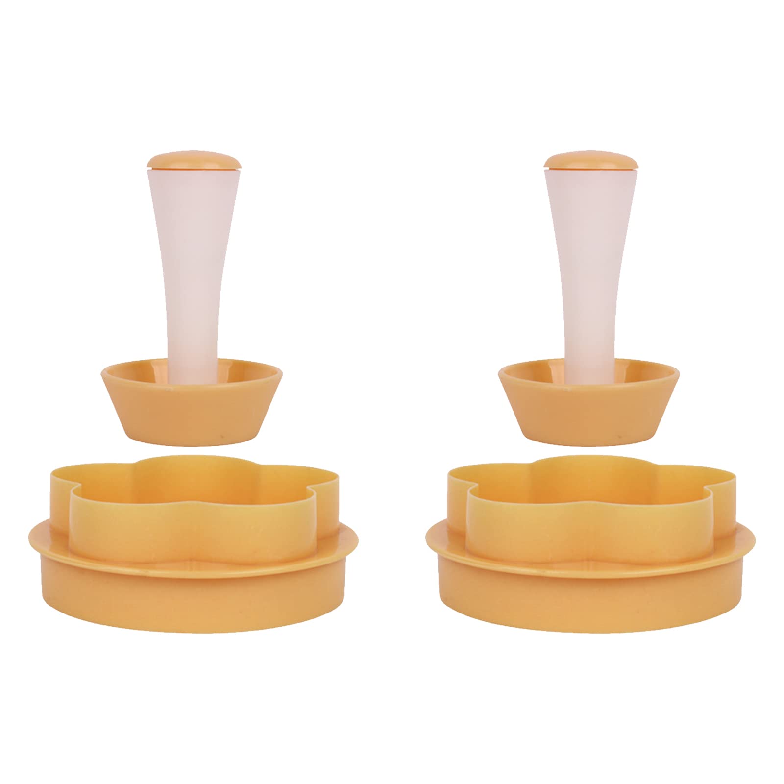 4 Pcs Creative Cake Cup Pressers Kitchen Craft Pastry Tamper DIY Baking Shaping Kitchen Tool for Mini Cheesecake Pan（2 Sets）