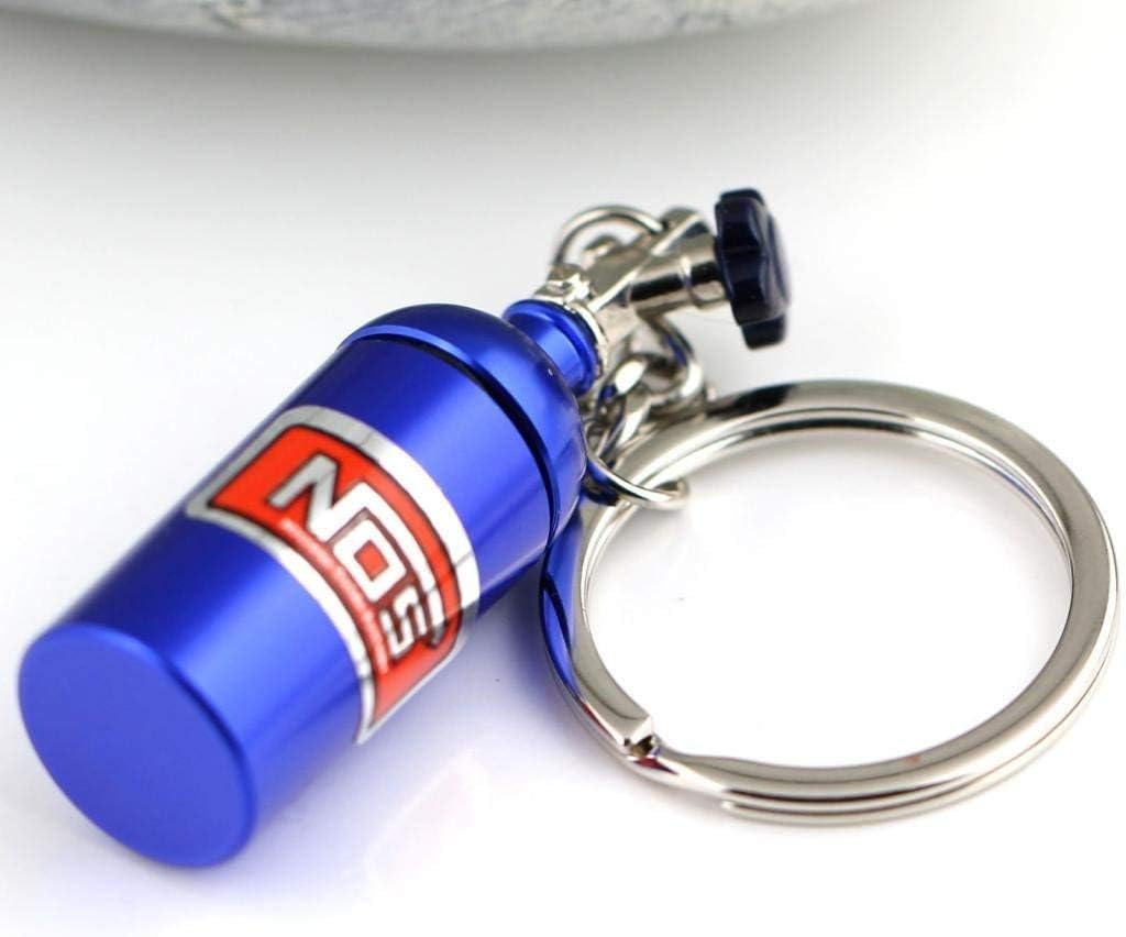 SEMAPHORE® Mini Nitrous Oxide Bottle Keychain Pill Box Storage Key Ring,Key Holders for Car Keys(Blue) compatible with BMVV M2