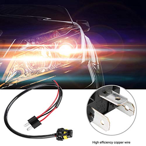 Duokon Adapter Converter Cable, 2pcs H4 Sockets to 9006 Bulbs Wire Harness Headlight Fog Light Conversion Adapter Cable