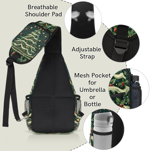 Mochila cruzada estilo sling para senderismo y uso diario miniatura 4