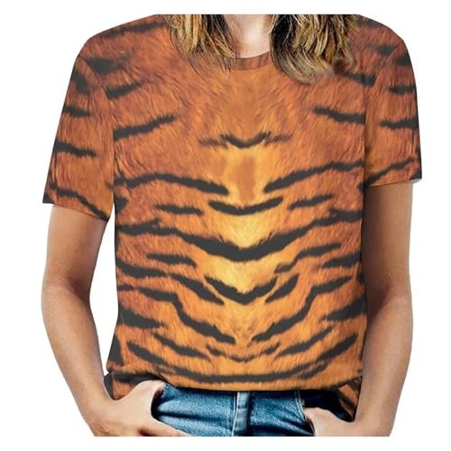 T-shirt manches courtes tigre femme look streetwear idéal pour les sorties urbaines