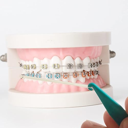 Miniatura 5 de Bandas elásticas de ortodoncia, paquete de 500 bandas de goma pequeñas de fuerza media, trenzas de pelo para rastas para arreglar el espacio de los