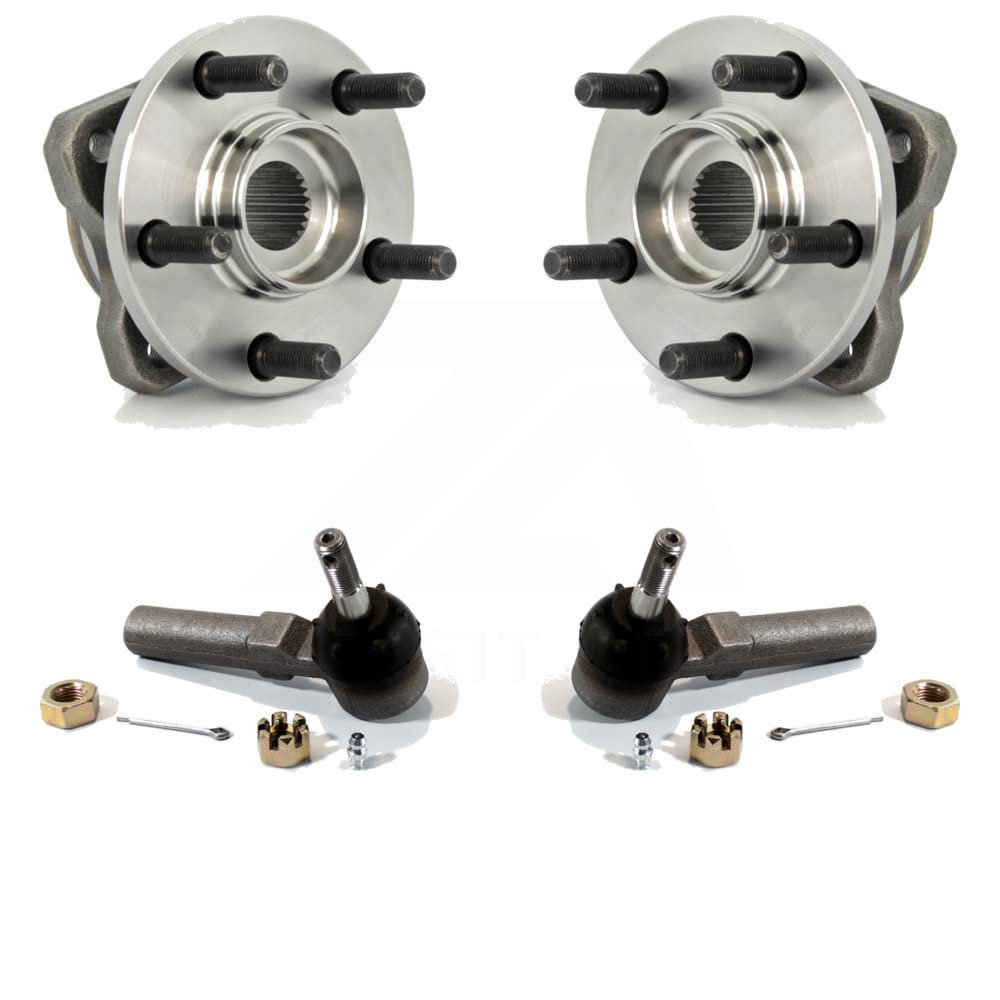 Front Wheel Bearing And Tie Rod End Kit For Dodge Grand Caravan Chrysler Town & Country Plymouth Voyager With 14" Factory Wheels K77-100094