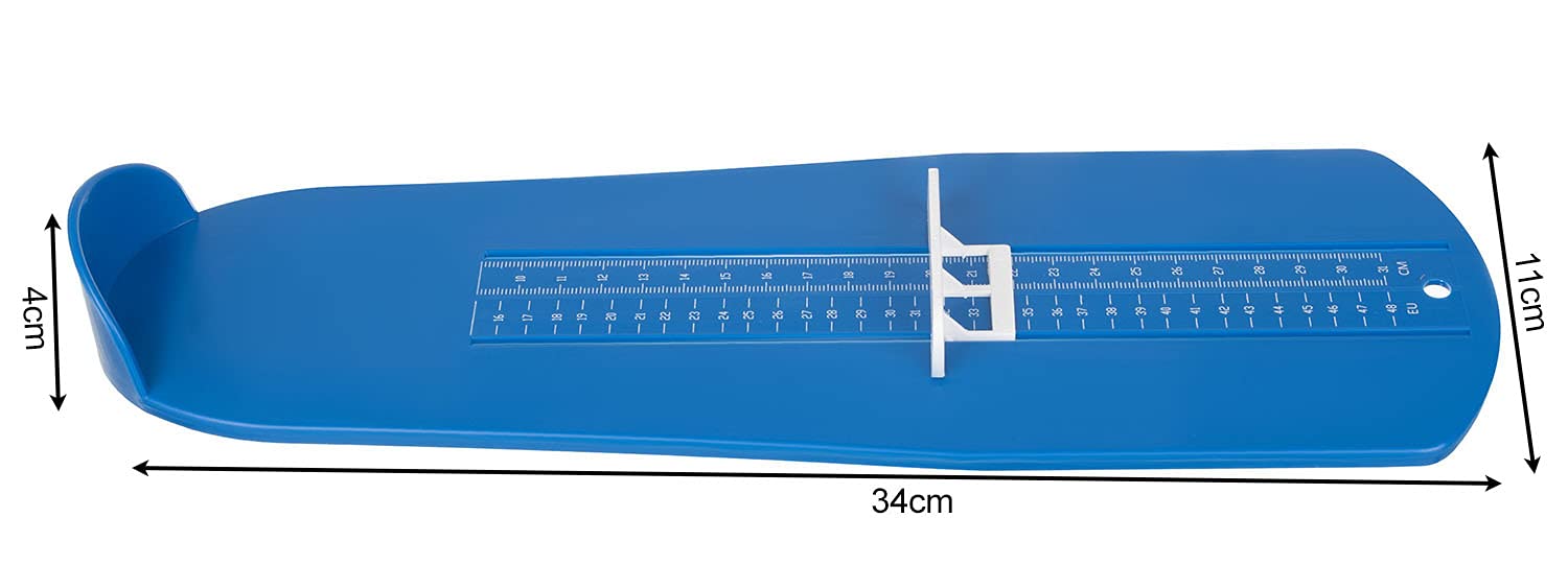 Appareil de mesure des pieds pour enfants et adultes, pointures 15-48, bleu, 16712