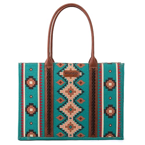 Image of Wrangler Aztec Tote Bag for Women Boho Shoulder Purses and Handbags