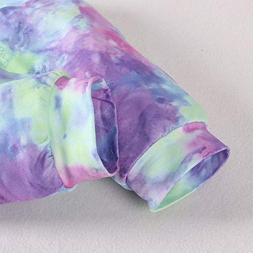 Gliglittr Toddler Baby Girl Jumpsuit One Piece Dinosaur Sleeveless Strap Romper Harem Pants With Pockets Summer Outfits Clothes (Purple Tie Dye, 4-5X) #TOP4