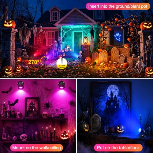 T-SUN Smart RGBW Spot Lights Indoor, Uplights Indoor Spotlights with Remote - image 4