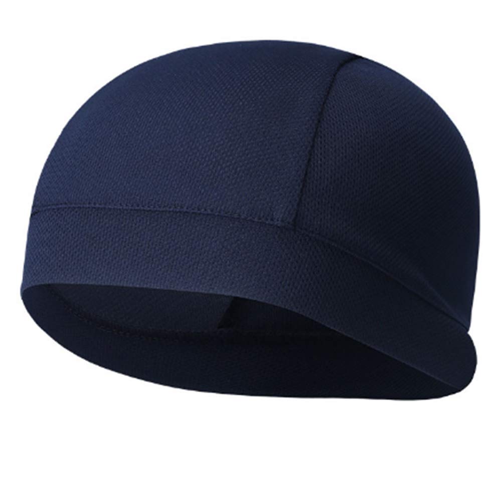 Qchomee Blu Zaffiro Fast Dry Skull Cap Helmet Liner Cycling Caps Under Motorcycle Helmets Windproof Running Hat Sports Beanie Wicks Moisture Stretchable Breathable Skull Cap Headscarf Anti-Uv Head Wrap Headwear Blue