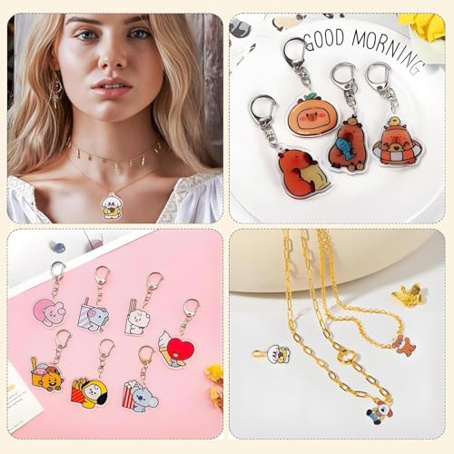 3 Stück A4 Schrumpffolie Durchscheinend, 0.3mm Schrumpfpapier, Schrumpffolie Set zum Bemalen, Schlüsselanhänger Schrumpffolienplatten für DIY Basteln Schmuck Anhänger (Transparent1) (Transparent)