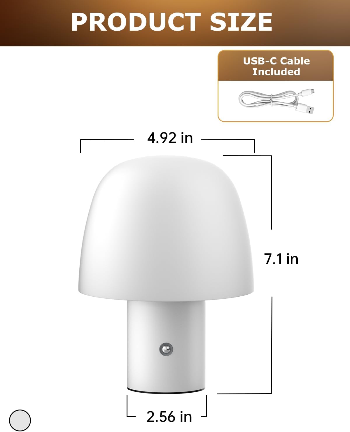  Portable LED Table Lamp, Cordless Desk Lamp Rechargeable, 3-Color Touch Stepless Dimming Night Light for Bedroom/Children's Room/Terrace/Dining Room/Cafe (White) thumbnail