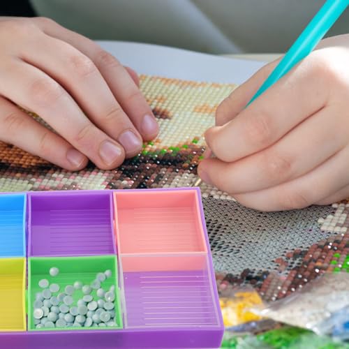 Image of OHPHCALL 1 Set Capacity Art Bead Storage Trays Art Accessories Bead Sorting Organizer Container Crafts