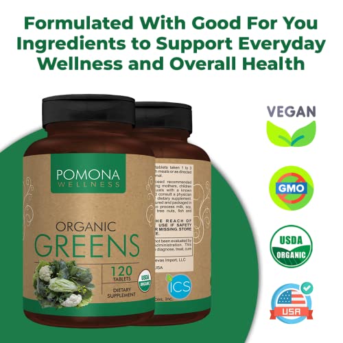 Pomona Wellness Super Greens Supplement, Full Of Superfood Vitamins & Minerals, Fruits & Vegetable thumb #2