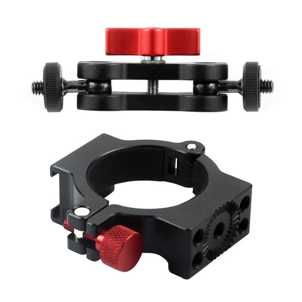 Xusuyunchuang 4-Ring Hot Shoe Adapter Ring Microphone Mount With Magic Arm Mount Adapter For Zhiyun Smooth 4 Handle Gimbal For DSLR Camera Accessories (Color : Glod)