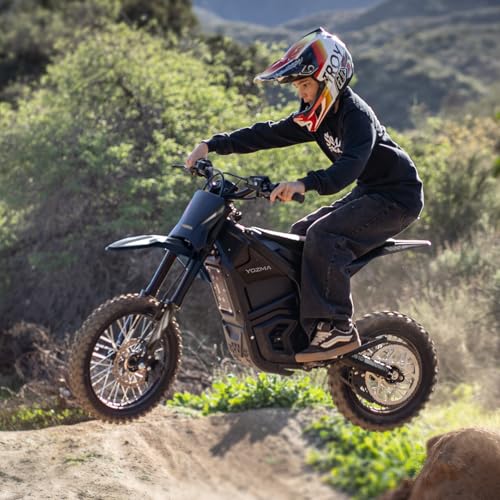 Image of Yozma IN10 Electric Dirt Bike, 2600W 40MPH Electric-Motorcycle with 48V /23AH Battery Ebike, Full Hydraulic Brakes and Suspensions Mountain Off-Road E Dirt Bike, for Teens & Adults (Shadow Black)