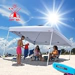 10x10 Pop Up Canopy Tente, Outdoor Canopée pour tente de plage avec parois latérales, Le devoir lourd Easy Pop up Canopie Tente pour tente party, camping, marchés, événements, parties. (Blanc,10x10 FT)