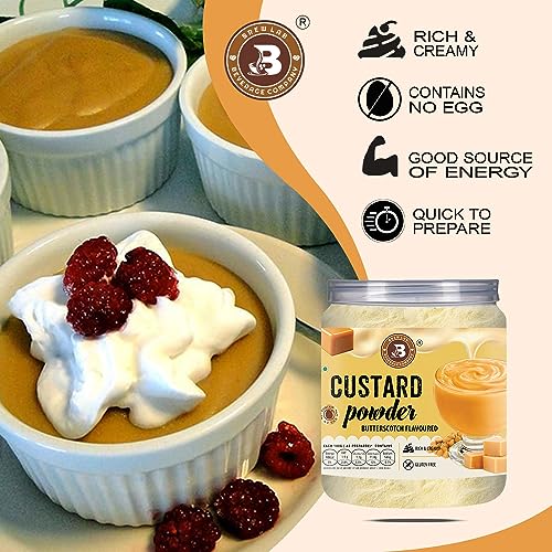 Image of Brew Lab Gluten Free RIch & Creamy Butterscotch Flavor Custard Powder | Good Source Of Energy | 250 g