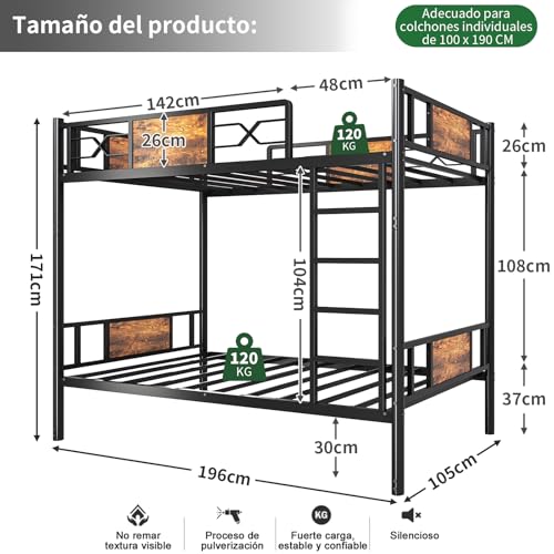 Opiniones de Litera Matrimonial E Individual Coppel - los más vendidos. 11 Imagen adicional