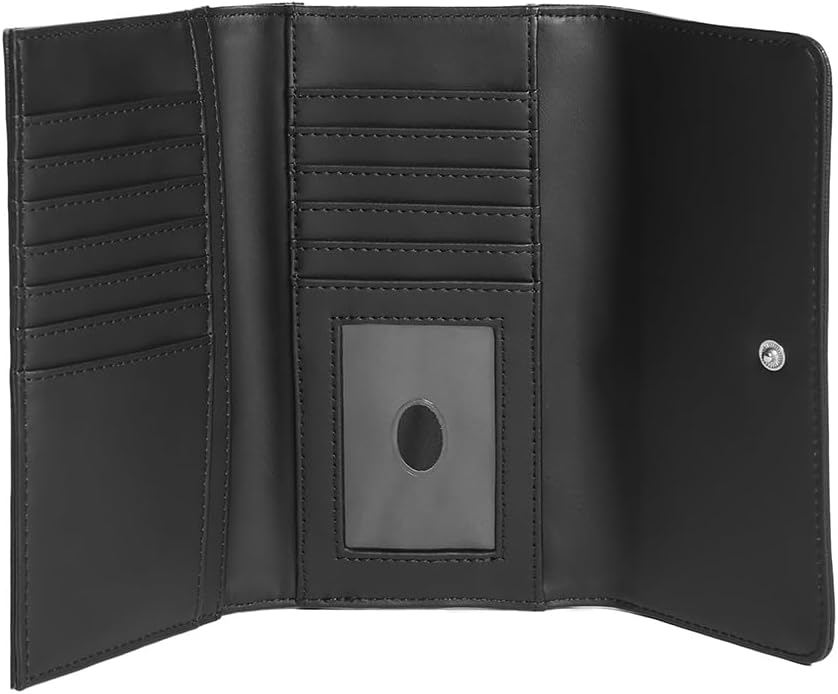 GUESS Factory Women's Abree Logo Saffiano Slim Trifold Wallet - Image 3