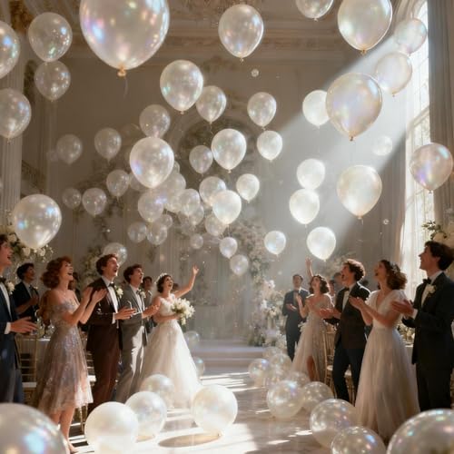 Image of 412pcs Pearl White Balloons Different Sizes 18 12 10 5 Inch, White Balloon Garland Arch Kit for Engagement Baby Shower Birthday Wedding Party Decorations