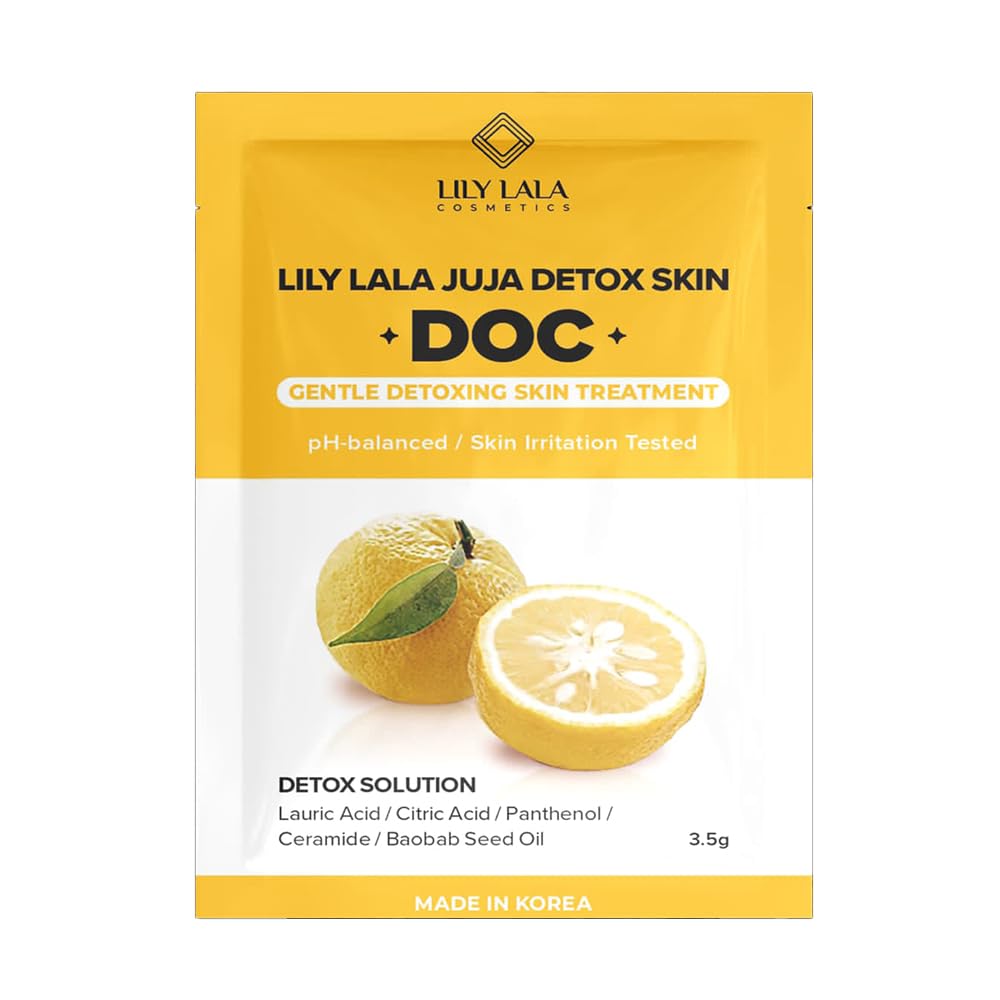 LYLY LALA JUJA DETOX SKIN - 10 Pack of Ph-balanced Detox Cleanser - to keep skin hydrated, protected, and healthy - Korean Skin Care for Daily Use. 3.5g