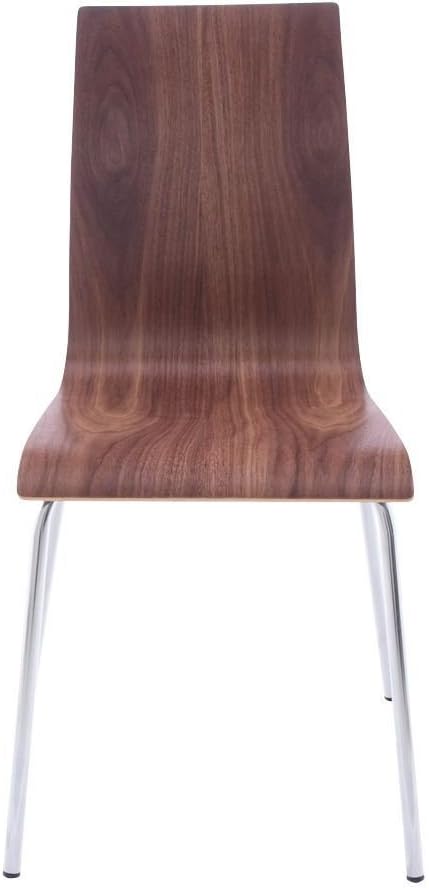 Quai 56 Design CLASSIC Chair for Kitchen or Dining Room Wood Walnut Piétement Metal Finish