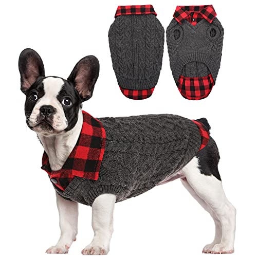 Plaid Dog Sweaters & Hoodies for Fall
